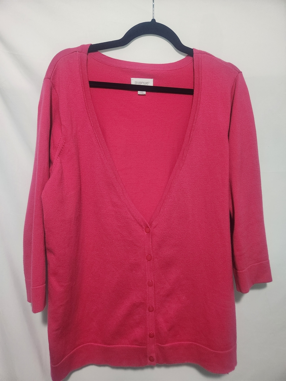 Avenue Pink Cozy Button Up Cardigan. Size 18/20.